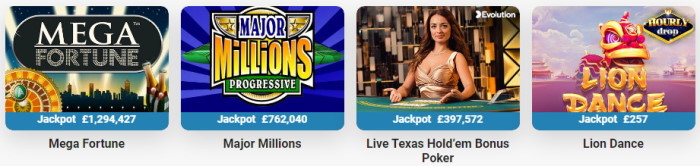 There are two major types of jackpots in LeoVegas